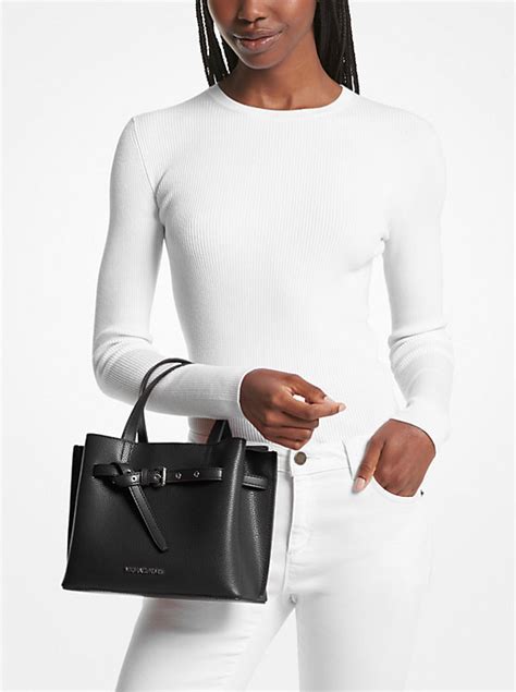 michael kors shopper emilia|Emilia Small Pebbled Leather Satchel .